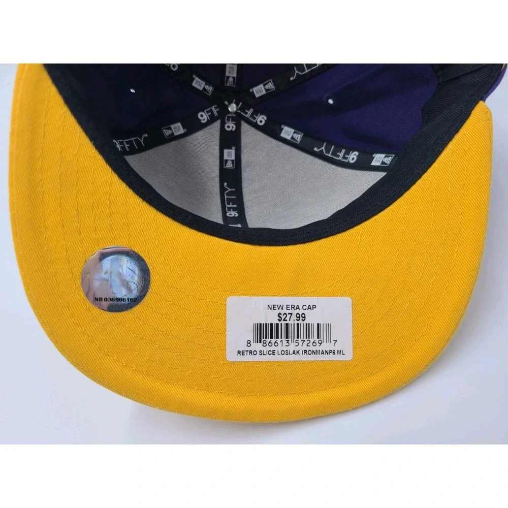 Los Angeles Lakers Iron Man Marvel New Era‎ 9Fifty Snapback Hat Cap NBA Purple